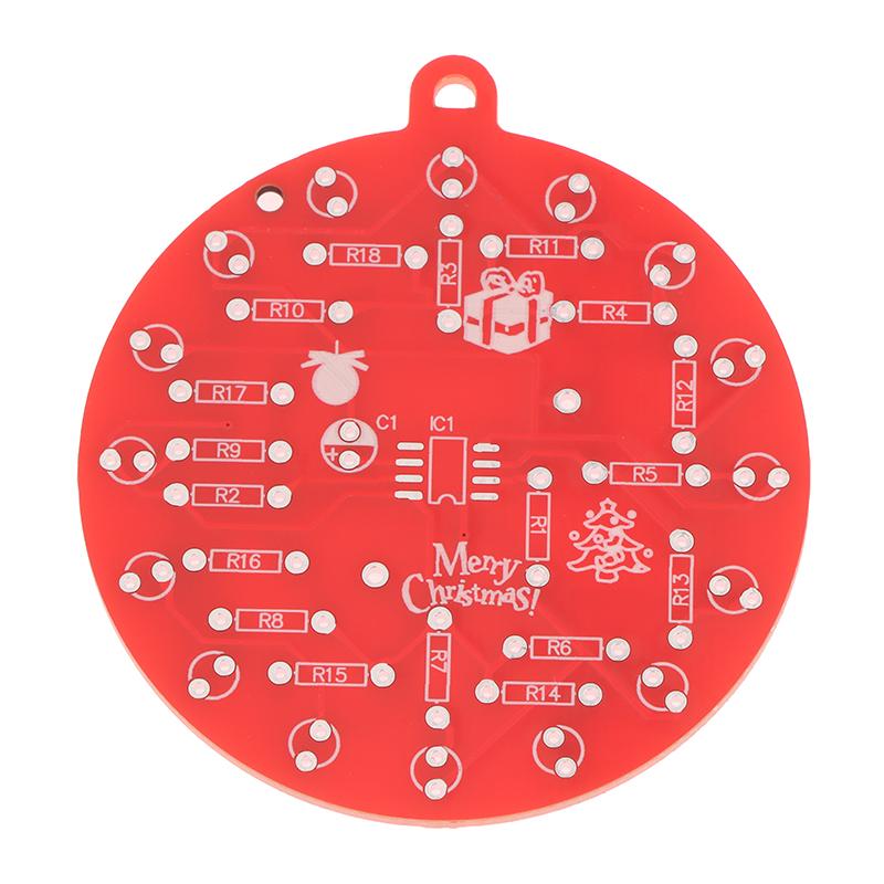 Электронный комплект для самостоятельной сборки Ne555, красная светодиодная елочная игрушка, мигающий свет, электронный компонент, забавная пайка, постоянный ток 3 В