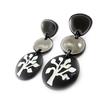 [J0472] - Дизайнерские серьги "Nomades" черно-серые