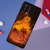 Basketball On Fire Case For Oppo A17 A60 A40 A80 A16 A76 A96 A98 A58 A78 A18 A38 A57 A74 A54 A94 A15 A5 A6 Pro
