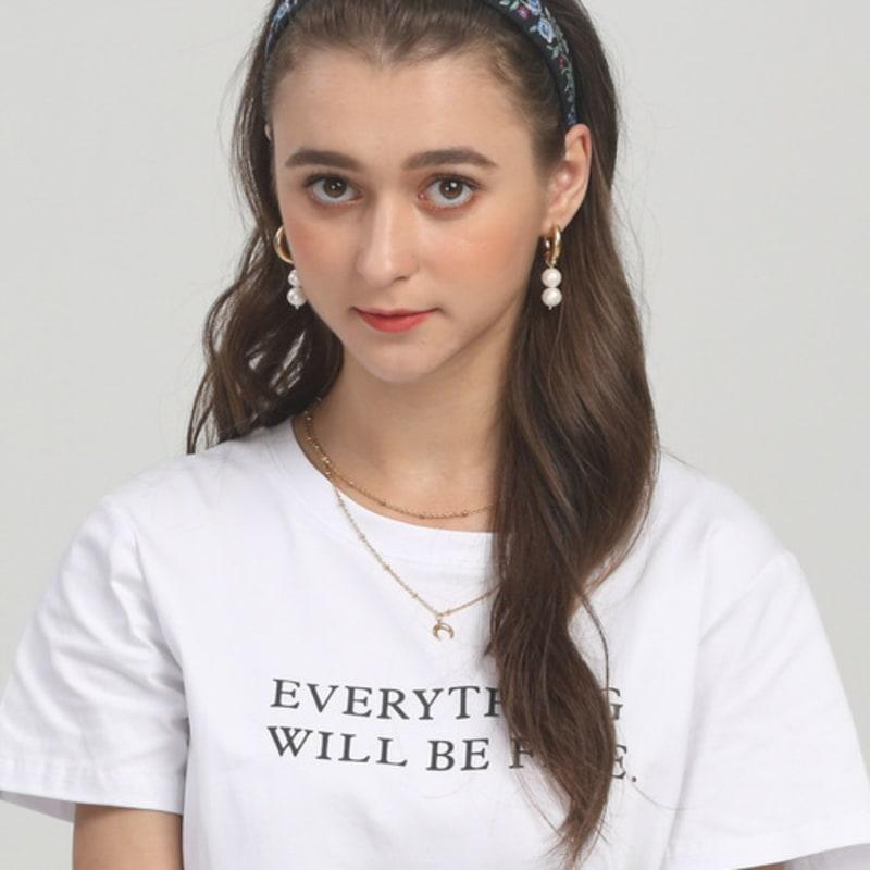 LALA Повязка для волос с розовым узором P-Черно-синий