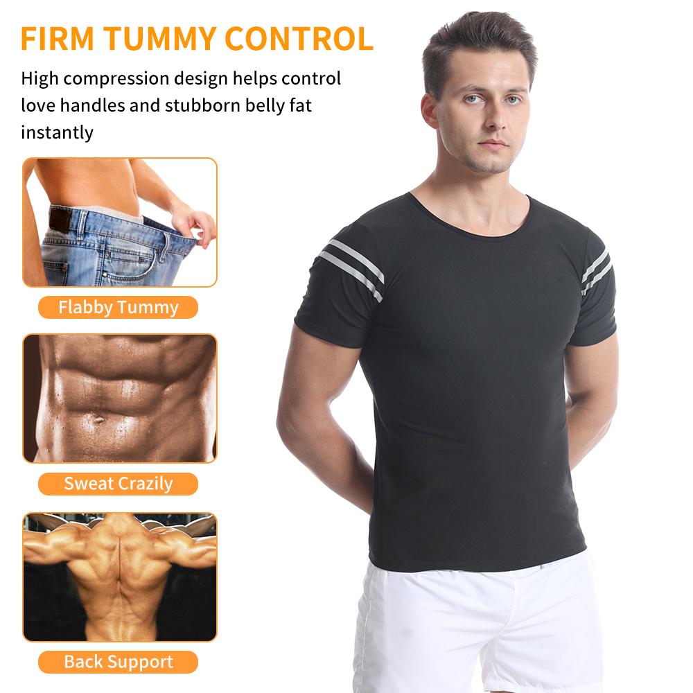 Мужской тренажер для талии Рубашка для сауны Пот Жилет Фитнес Формирователь тела для похудения Тренировочные майки Корректирующее белье Толстовка для упражнений в тренажерном зале Термобелье Костюм для сауны