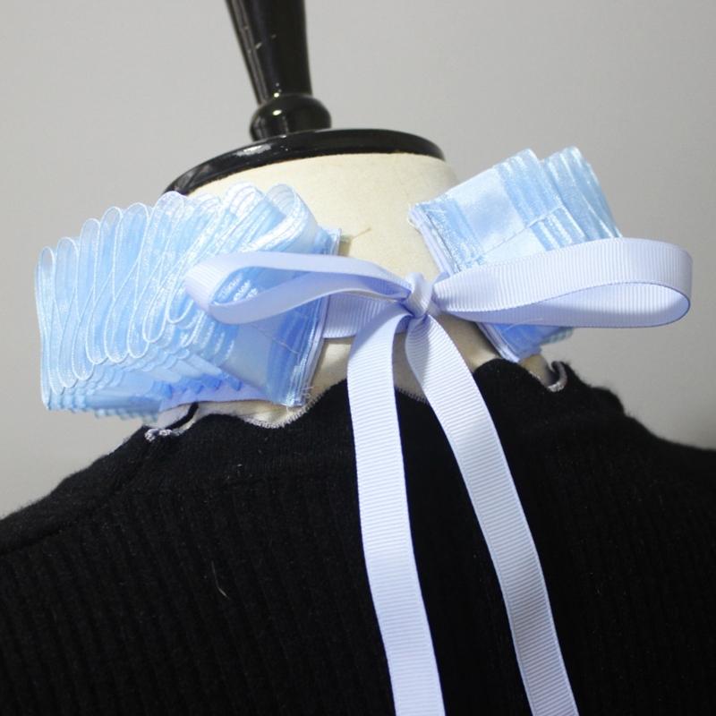 Ренессансный воротник-жабо, накидка, ретро тюлевый воротник с оборками, клоунский многослойный викторианский воротник с оборками