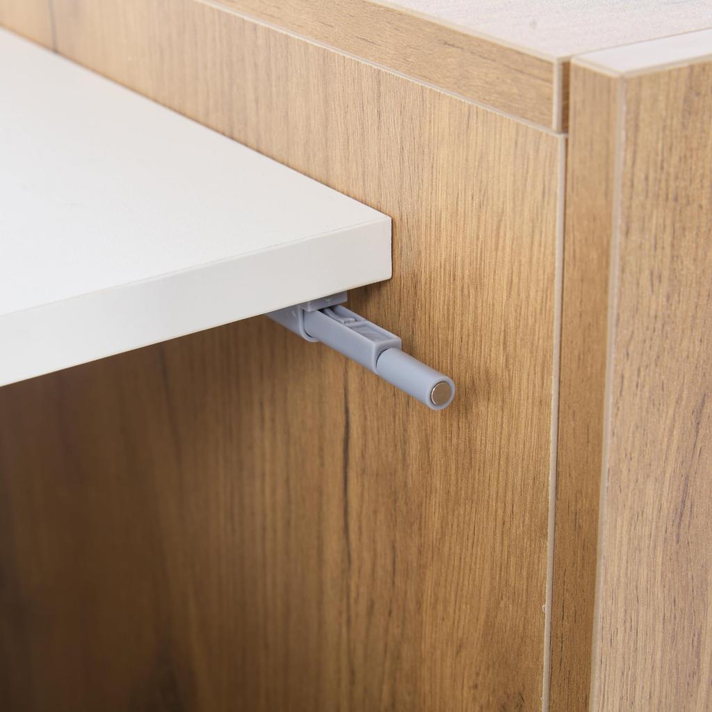 120cm, Transparente Vitrine Hochglanz LED, Bücherschrank 3 Türen & 3 Glasablagen, Hochschränk Standvitrine Wohnzimmer Schlafzimmer Büro,