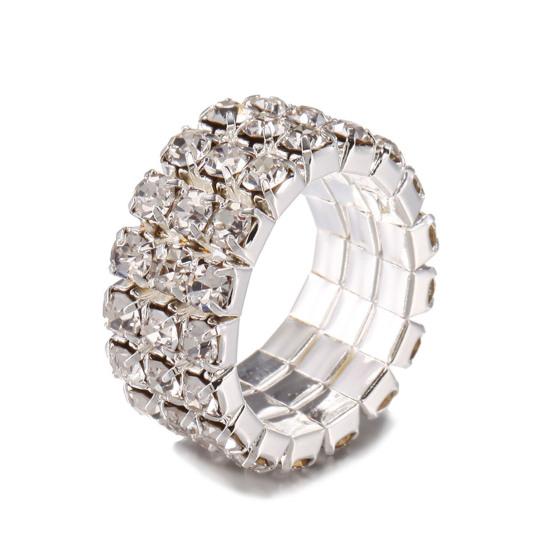 1 комплект, ожерелье, браслет, серьги, кольцо, геометрические стразы, ювелирные изделия, блестящий комплект ювелирных изделий для свадьбы