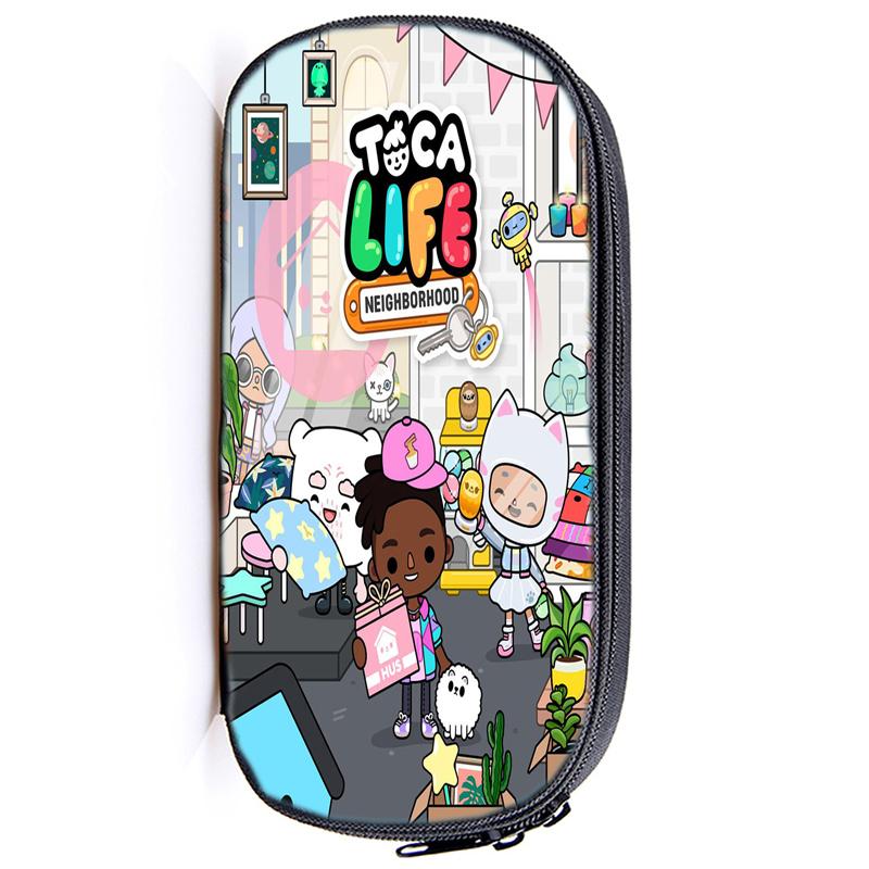 Сумка-карандаш Toca Life World, канцелярские принадлежности, Toca, игровой пенал для девочек, пенал на молнии, школьные принадлежности
