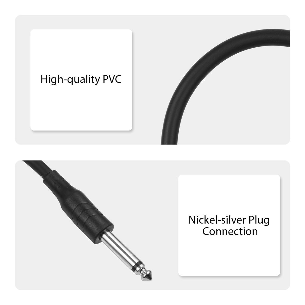 CZ.INSPIRE 6,35 мм штекер гитарный кабель 10 футов двойной прямой интерфейс моно штекер-папа профессиональный