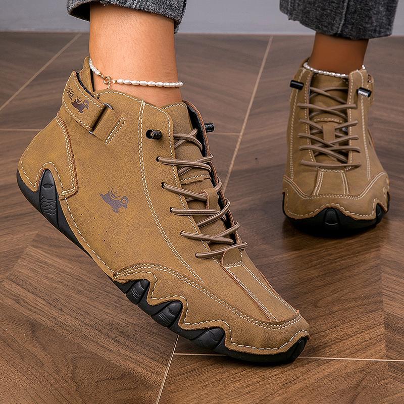 Ботинки для мужчин Повседневные кроссовки с высоким верхом Мягкая подошва Модные мужские слипоны Кожаные туфли для вождения и ходьбы Комфортные Роскошные ботильоны