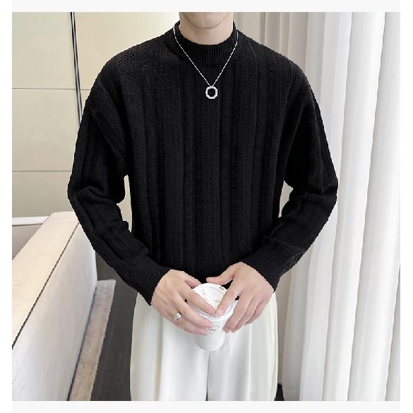 Круглый ворот свитера Мужская мода бренд красивая осень и зима майка новые мужские изящные облегающие топы