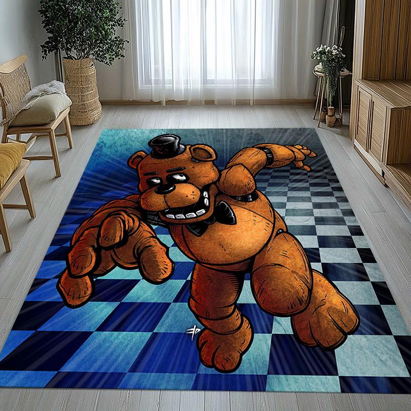 Хоррор Фредди F-FNAF Игры Гостиная Нескользящий Ковер Мягкий Ковер для Спальни Детской Игровой Комнаты Дивана, Домашний Декор Придверный Коврик Подарок