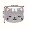 1шт, милый коврик для ванной в форме кошки: Мягкий, впитывающий, нескользящий овальный коврик, который можно стирать в машине, для игривого и безопасного декора ванной комнаты