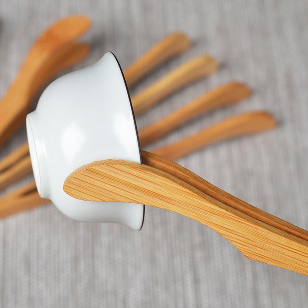 Muffin Bacon Cooking Reusable Bamboo Kitchen Toast Clip Tea Tweezer Food Tongs Gripper