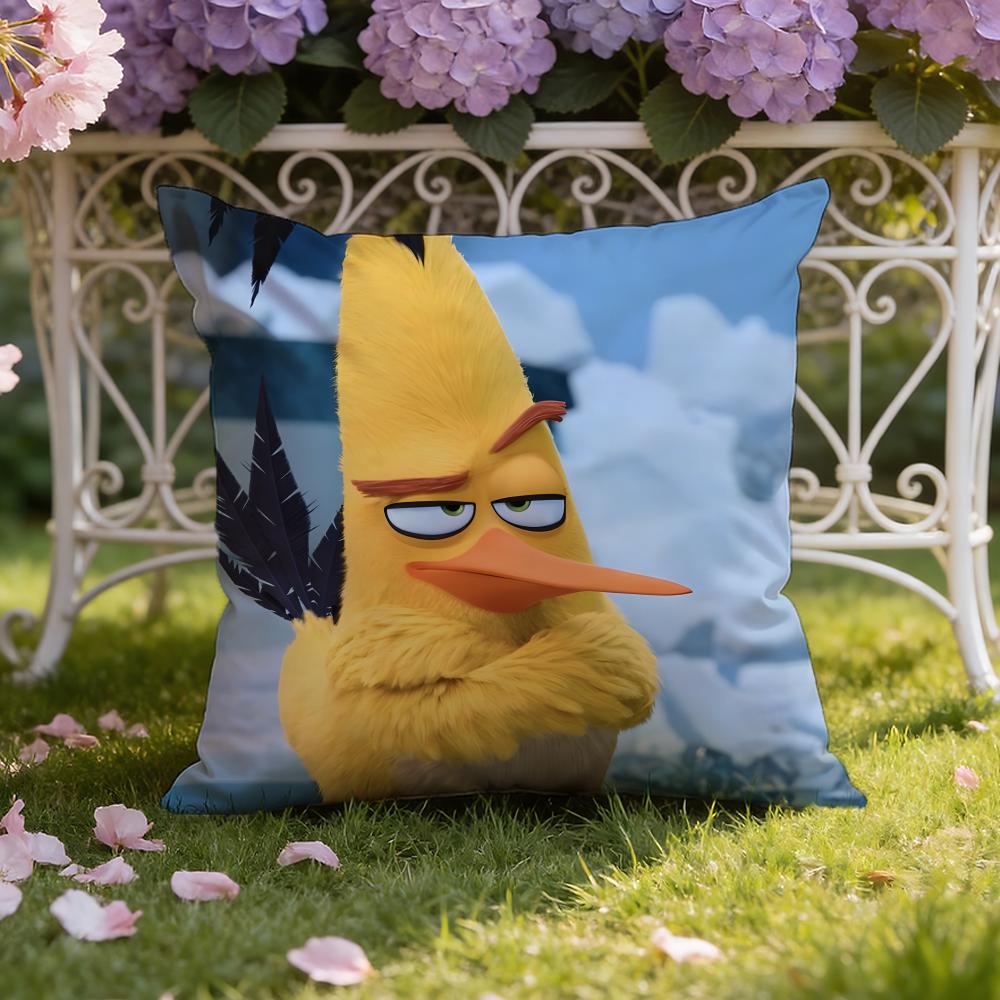 Аниме A-Angry B-BirdsS Наволочка для подушки Домашняя и автомобильная Двухцелевая наволочка: Двусторонняя конструкция для максимального комфорта