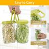 Sprouting Lid with Stand Food-grade Sprout Maker Lid Bean Sprouts Grow Jar Lid for Wide Mouth Mason Jars Easy Seeds Germination Alfalfa Broccoli Salad