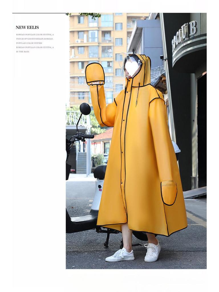 Полный водонепроницаемый пончо для взрослых - Унисекс дождевик для езды на электромобиле или велосипеде