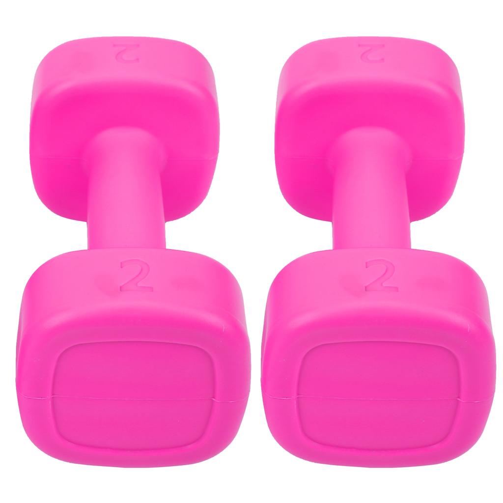 2 шт. 4 фунта Гантели Фитнес Тяжелая атлетика Бодибилдинг Йога Спорт Оборудование для похудения Розово-красный