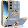 Case for Samsung Galaxy A36 5G, Scratch-Resistant Silicone Protection with Rotating Ring - Blue