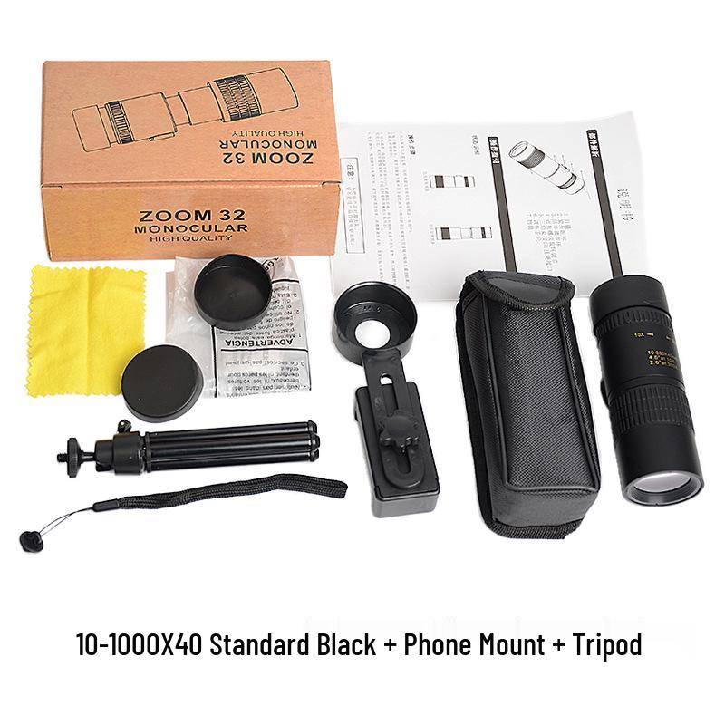Universal Hawk 10-300x40 Variable Zoom HD Monocular Telescope for Mobile Photography