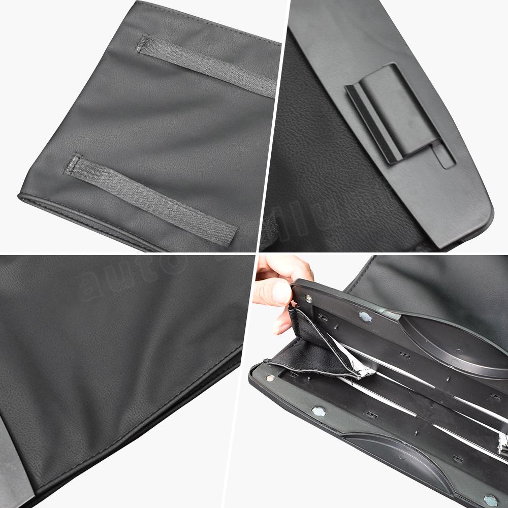 For Tesla Model 3 Model Y 2023 2022 - 2016 Car Garbage Bag Black Back Seat Waterproof Trash Bag Rubbish Cans Hanging
