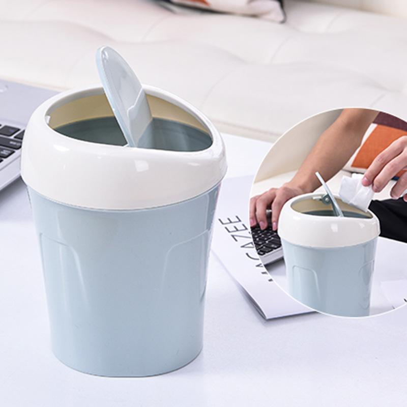 Милое маленькое мини настольное мусорное ведро, обеденный стол, письменный стол, офисный стол, дом, гостиная, журнальный столик с крышкой