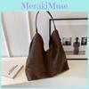 Simple Solid Color Large Capacity Pu Leather Women Shoulder Bag Autumn For