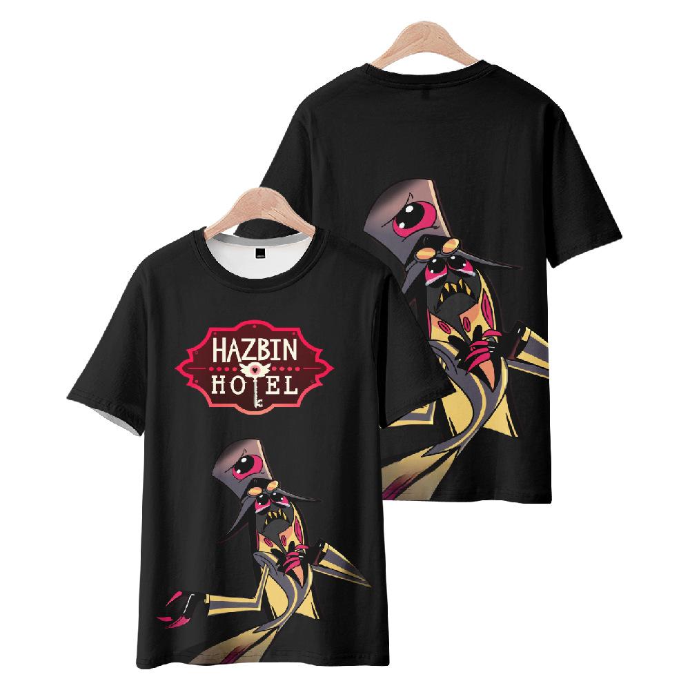 Летняя Мода Женские/Мужские Повседневные Аниме Hazbin Hotel С Принтом Косплей Футболки с Коротким Рукавом