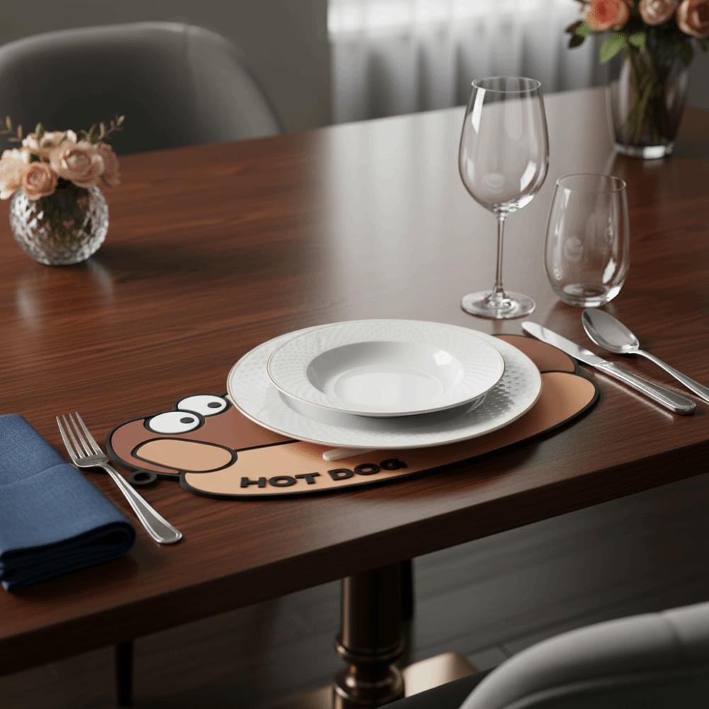 2PCS/SET Anti-Slip Spoon Storage Mat Silicone Heat-Resistant Pad Countertop Placement