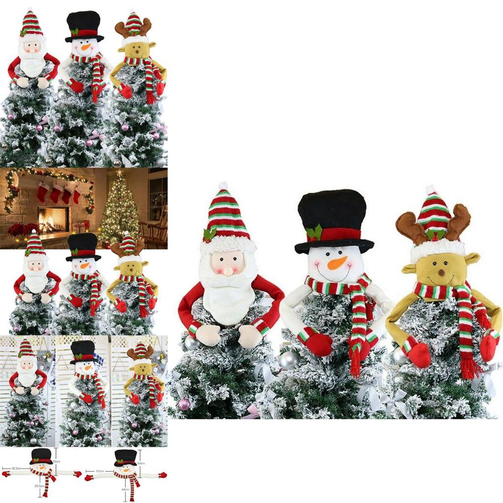 Праздничный чехол-топпер для рождественской елки в виде красивой шляпы снеговика для праздничного декора