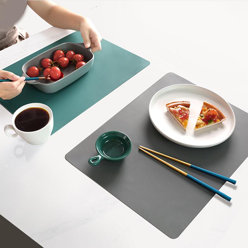 15.75"X11.81" Очень большой водонепроницаемый силиконовый коврик для стола пищевого класса, термоизоляционный, нескользящий, моющийся, для кухни, для обеда