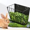 Rabbit Hay Feeder Metal Rabbit Hay Rack Foldable Feed Storage With Hook Metal Frame Hay Feeder for Pet Hutch Wall Feeding