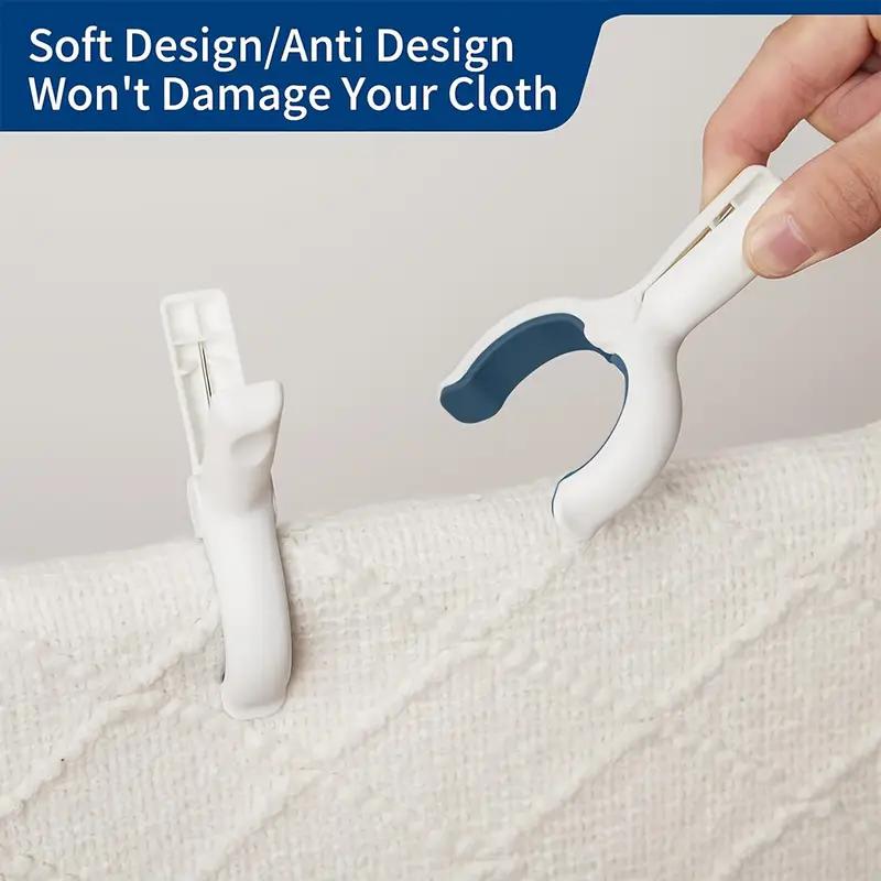 Прочные ветрозащитные прищепки, противоскользящие пластиковые прищепки для белья, одеял, постельного белья, многоцелевые зажимы для подвешивания