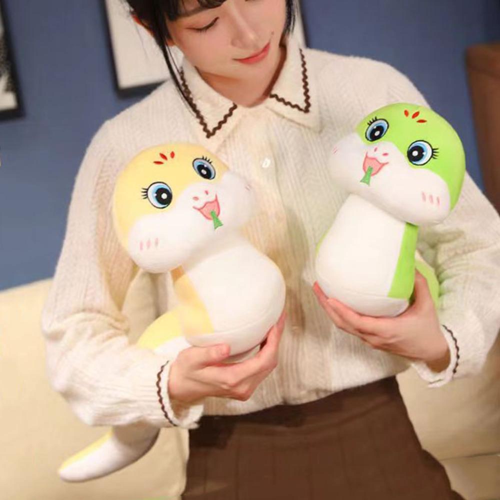 Big Eyes Snake Year Mascot Toy Long Tail Lucky Snake Doll Plushies Birthday Gifts