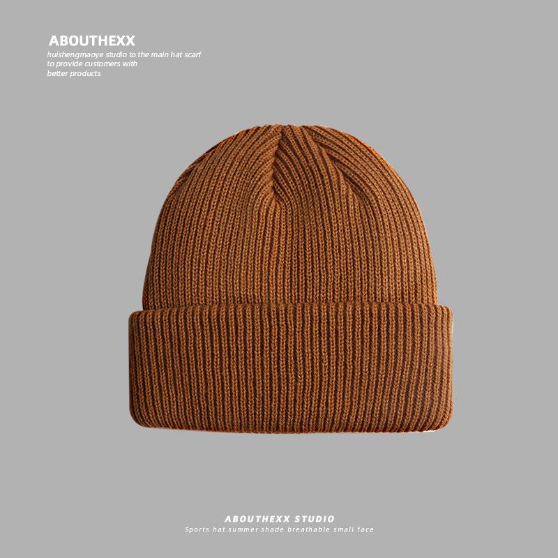 Ear Protection Warm and Cold Proof Knitted Hat  Large Head Circumference  Face Showing Small Wool Blended Japanese Cold Hat for Men