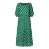 ZANZEA Женское повседневное платье с круглым вырезом и коротким рукавом в горошек