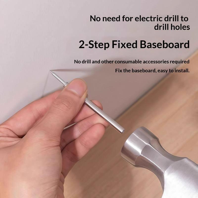 51-510pcs Double-Headed Wall Nails Thread Invisible Safety Screw for Skirting Boards Cement Metal Nails Wood No Trace Fixator
