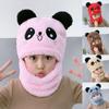 Bib Hat Girls And Boys Autumn And Winter Hats Qne-piece Thickened Warmth Cover Face Ear Protection Cap