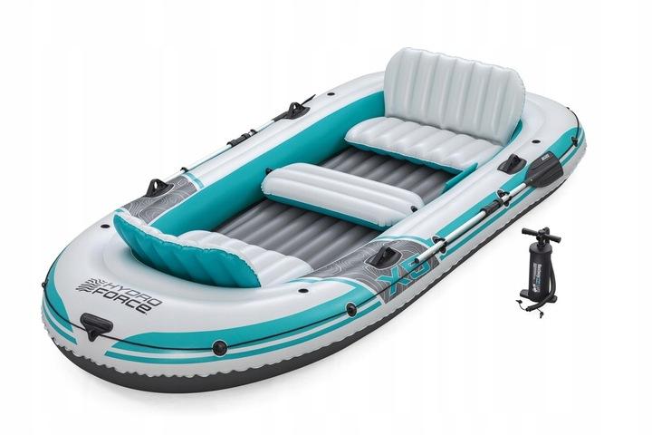 Ponton Bestway Hydro-Force 5 Osobowy Wędkarski Zestaw Wiosła Pompka 65159