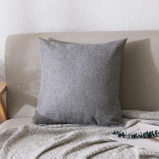 Сплошной цвет Мягкий чехол Льняная подушка Домашняя подушка Чехол Диван