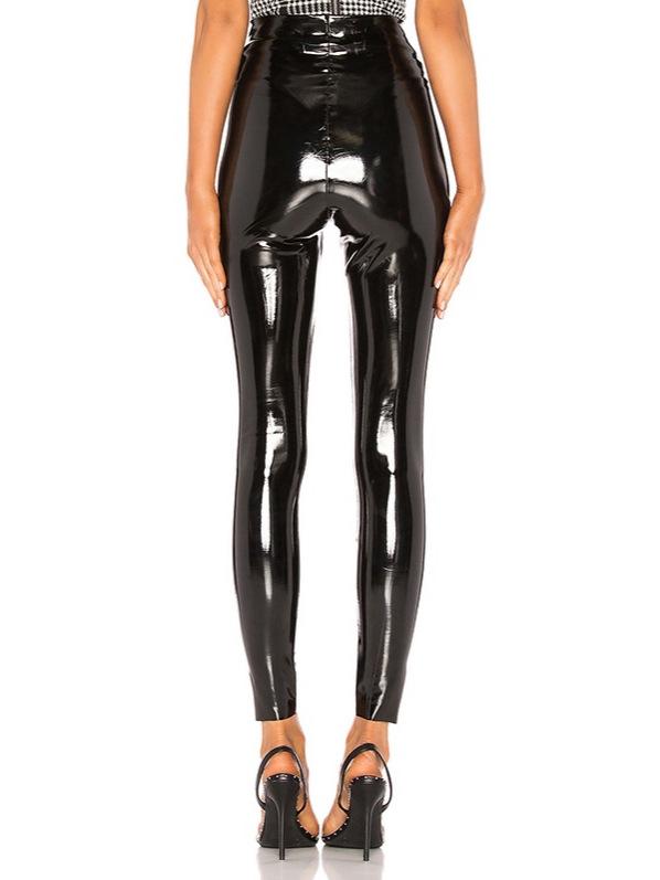 Женские белые кожаные PU леггинсы - Сексуальные облегающие брюки длиной до щиколотки для лета