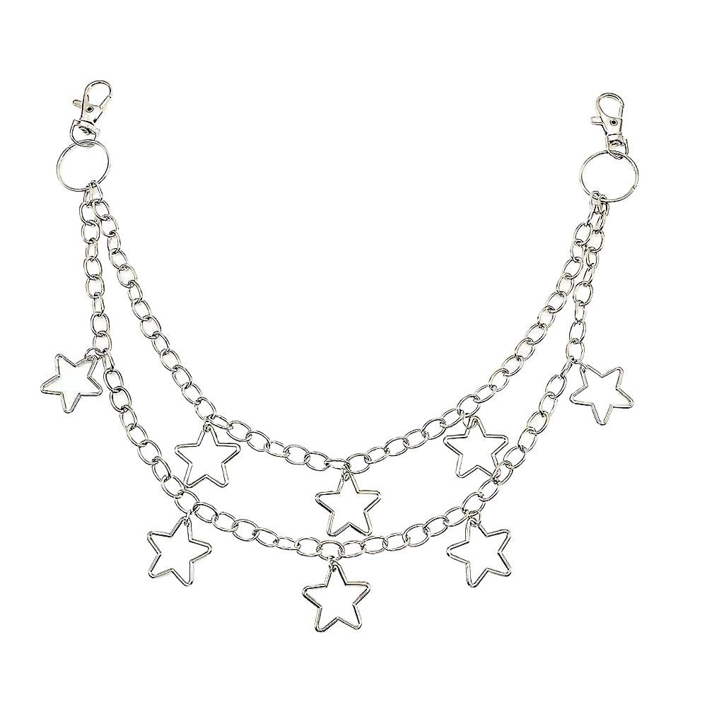 Tassel Love Heart Waist Chain Zinc Zinc Zinc Alloy Pants Chain Cool Tassel Jeans Chain  Female