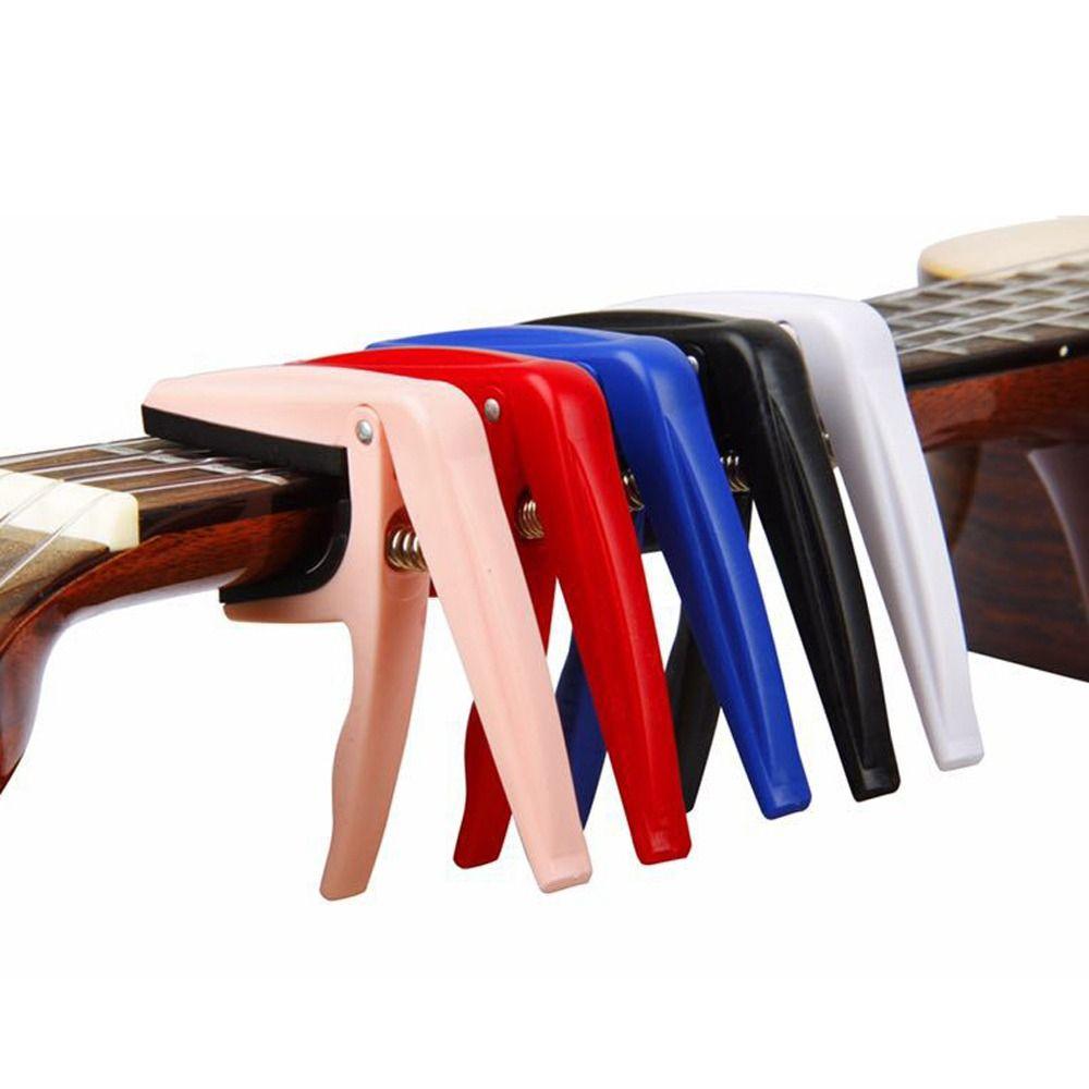 White Ukulele Tuning Clamp Plastic Uk Tone Clip Universal Ukulele Capo Electric