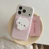 Корейский чехол-подставка для кошки с магнитом и горошком для iPhone 17 Pro Max и Apple 16/15