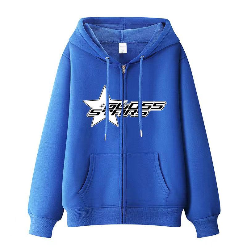 Европейская и американская мужская одежда Amazon Dark Style в стиле хип-хоп, готика Harajuku Y2K, толстовка с капюшоном на молнии с пентаграммой, куртка с капюшоном