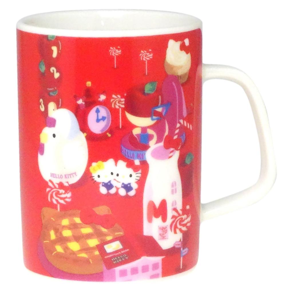 Sanrio 50th Anniversary Kitty Mug 230ml Microwave Safe Dishwasher Safe Red Made In Japan 310131 "Hello Kitty" Approx.