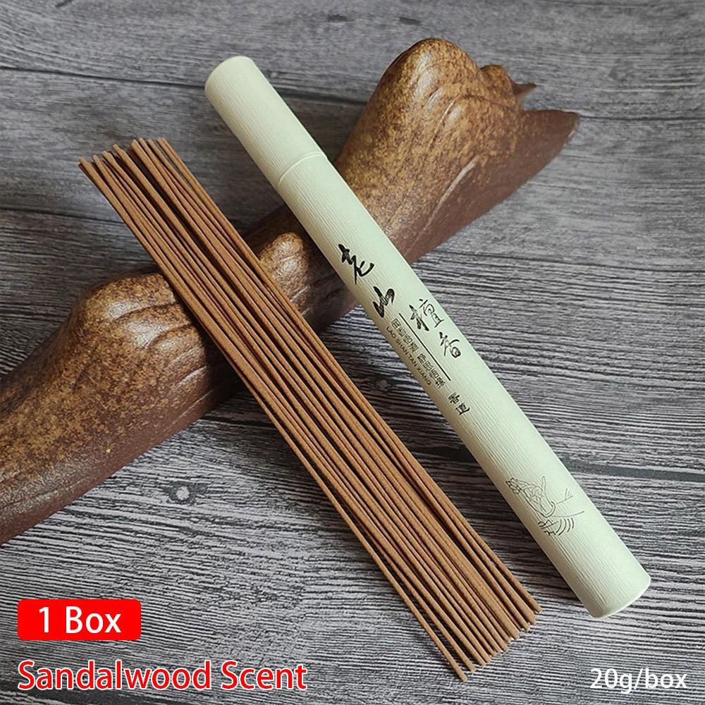 1/2 коробки сандалового дерева, запах полыни, освежающий аромат, успокаивающий разум, домашняя благовонная палочка