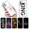Чехол для телефона Queen King Crown Marble для Xiaomi Redmi Note 11 10 9 8 Pro 11T 5G 10T 10S 9S 9T 9i 9C 9A 8T Мягкий черный чехол из ТПУ