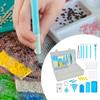 97Pcs Diamond Painting Tools Kit with 28-Bottle Storage Box, 5D Diamond Embroidery Accessories Set, Pens, Tweezers, Trays, DIY Diamond Art Supplies