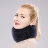 New Lady Real Fox Fur Scarf Women Natural Real Fox Fur Ring Scarves Girl Lovely Good Elastic Knitted Genuine Fox Fur Headband