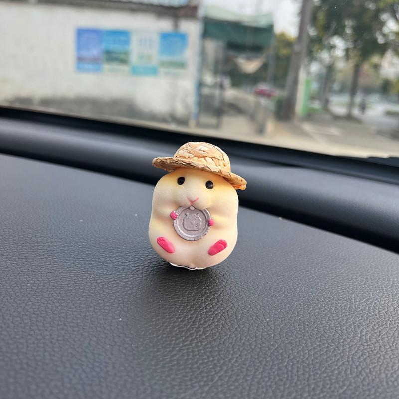 2023 Car Decoration Hamster Car Accessories New Console Cute Doll Car Interior Pendant Car Decoration Car Accessories