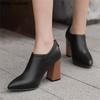 Spring Autumn New Women Pump High Heel Unisex Oxford Vintage Fetish Pointed Toe Zip Pumps Party Shoes Plus Size 32-46 Black Red