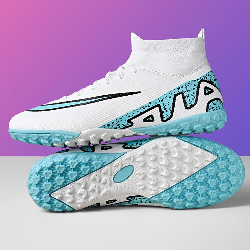 Новые мужские тренировочные футбольные бутсы с поддержкой голеностопа, детские шиповки, обувь для игры в футбол на траве TF/FG, для матчей, популярные, высококачественные, для футзала, для зала